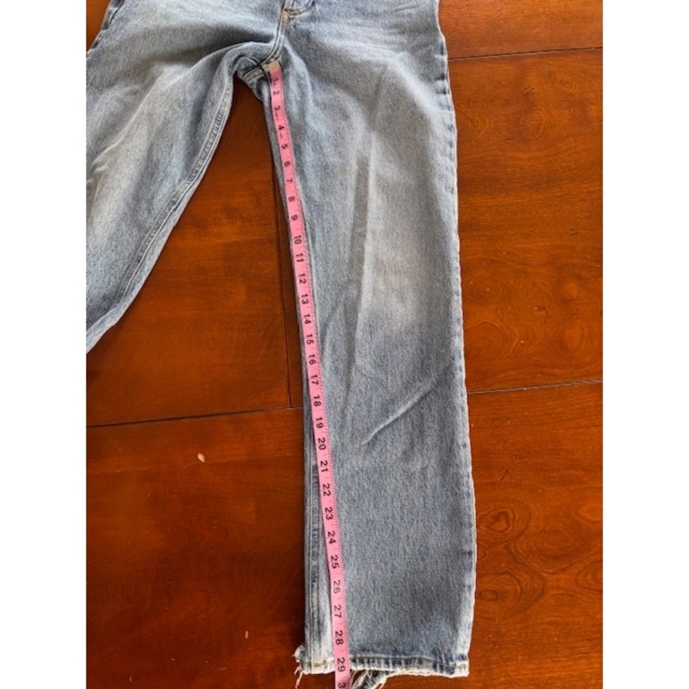 AGOLDE 90s Pinch Waist High Rise Straight Leg Jeans Light Blue Denim Size 26 - Picture 14 of 16